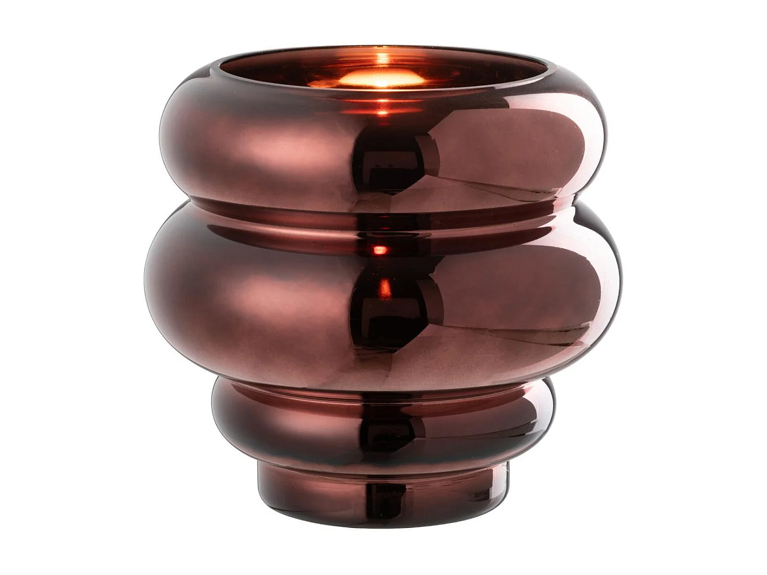 Photophore Design "Cléa" 20cm Prune