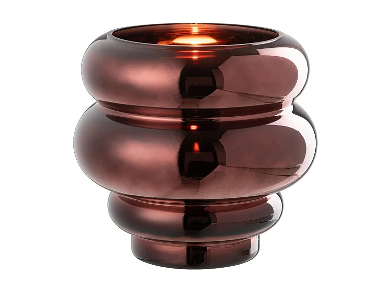 Photophore Design "Cléa" 20cm Prune