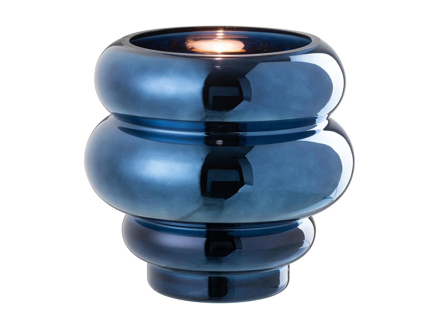 Photophore Design "Cléa" 20cm Bleu