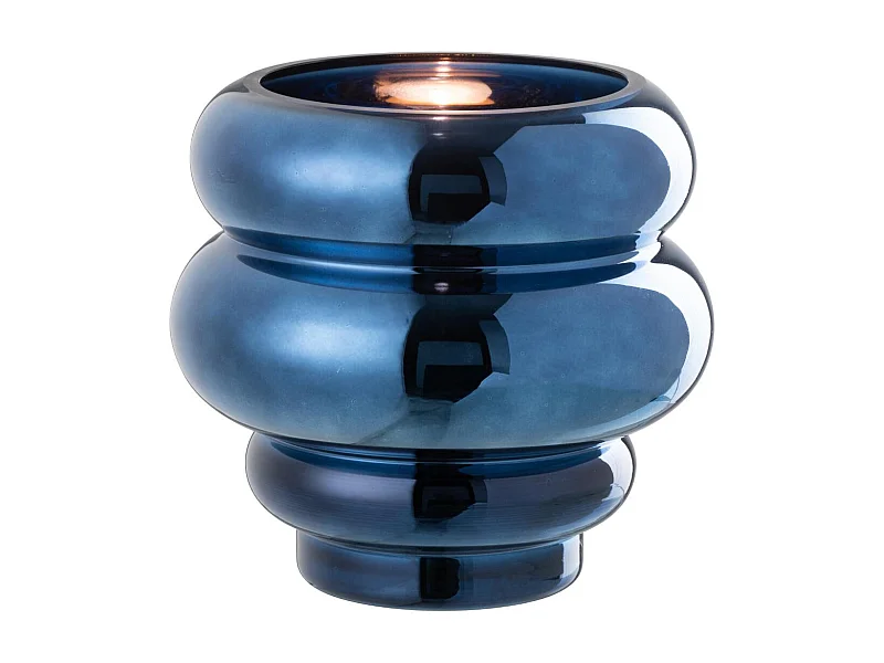 Photophore Design "Cléa" 20cm Bleu