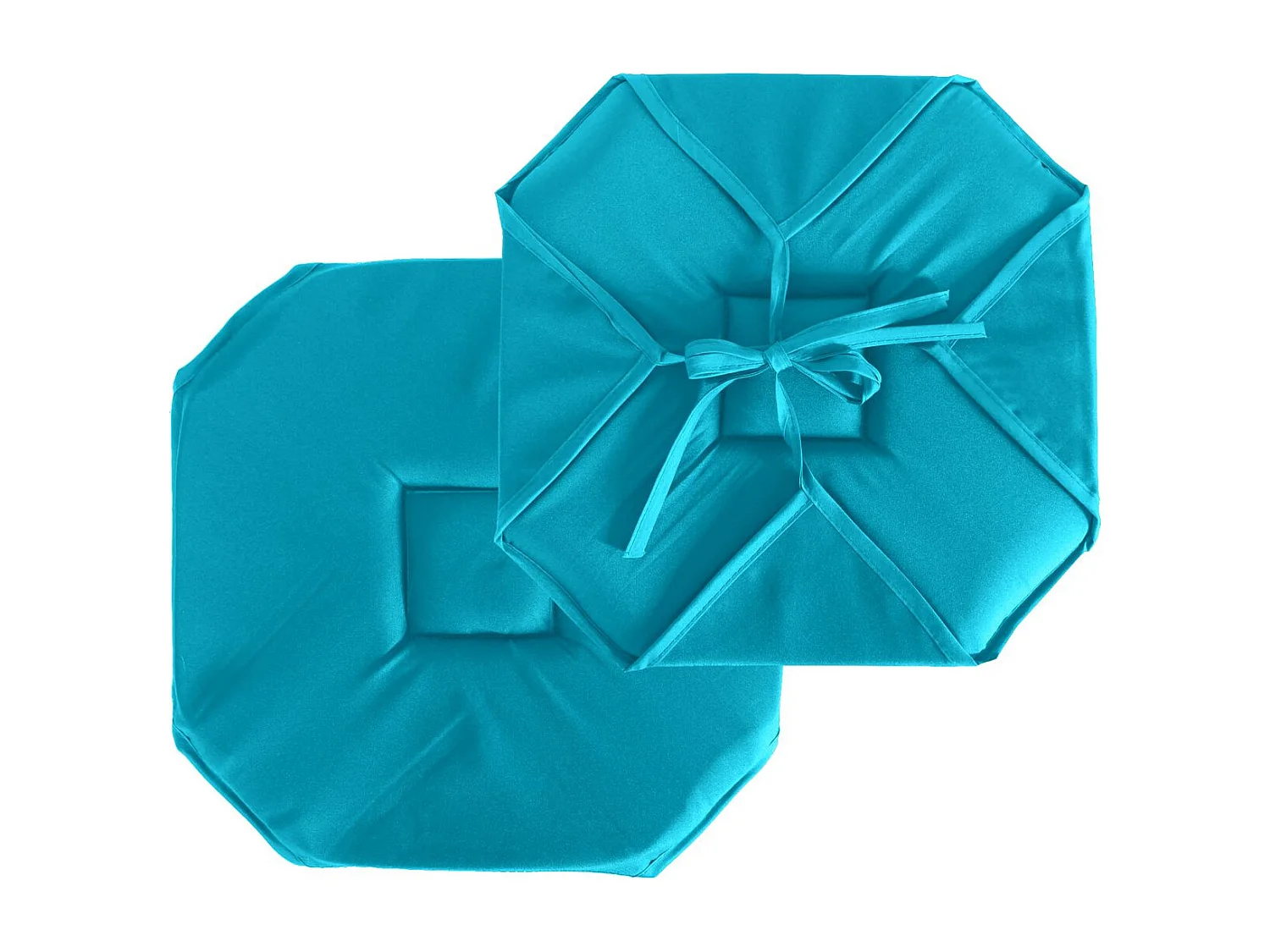 Stuhlkissen mit Klappen und Bändern 40 x 40 cm