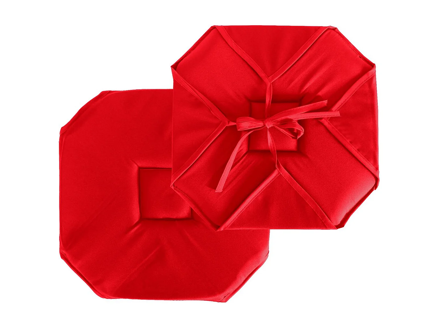 Stuhlkissen mit Klappen und Bändern 40 x 40 cm