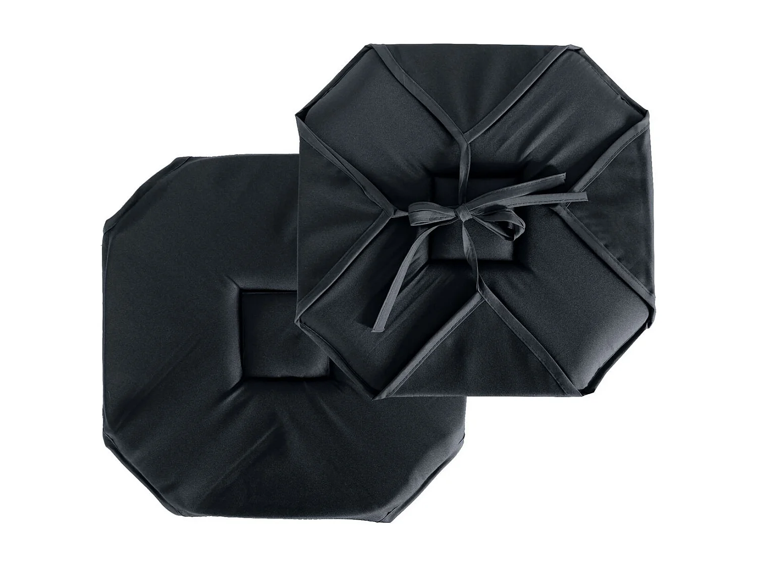 Stuhlkissen mit Klappen und Bändern 40 x 40 cm