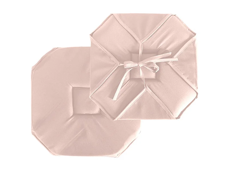 Galette de Chaise Uni "Basic" 40x40cm Vieux Rose