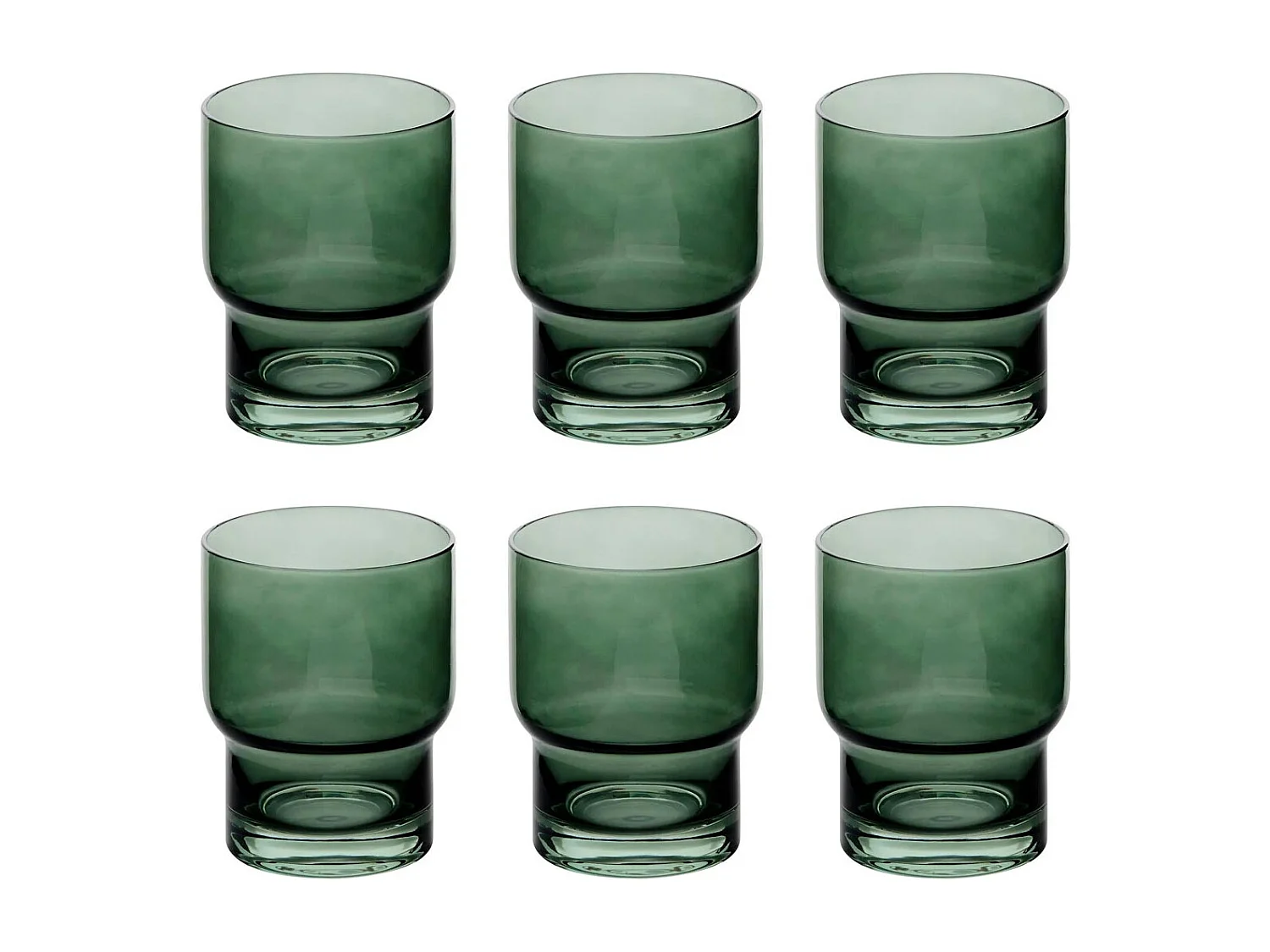 Lot de 6 Gobelets Bas "Ella" 30cl Vert