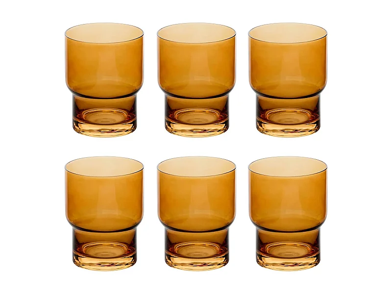 Lot de 6 Gobelets Bas "Ella" 30cl Ocre