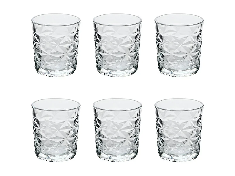 Lot de 6 Gobelets Bas en Verre "Julieau" 30cl Transparent
