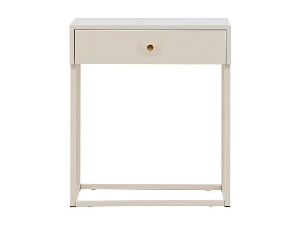 Table de Chevet 1 Tiroir "Bakal" 50cm Beige