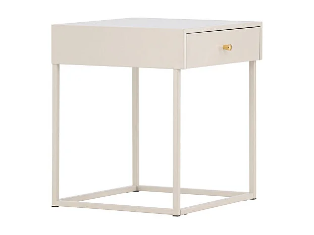 Table de Chevet 1 Tiroir "Bakal" 50cm Beige