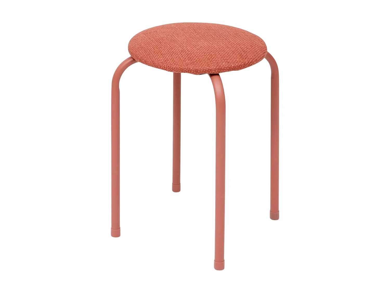 Tabouret Empilable en Métal "Chiné" 46cm Terracotta
