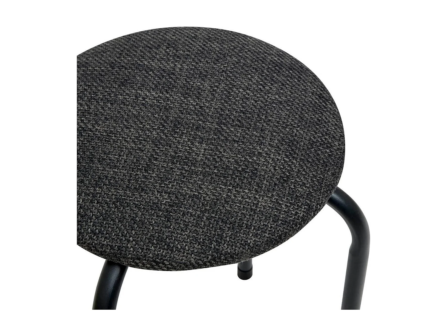 Tabouret Empilable en Métal "Chiné" 46cm Gris