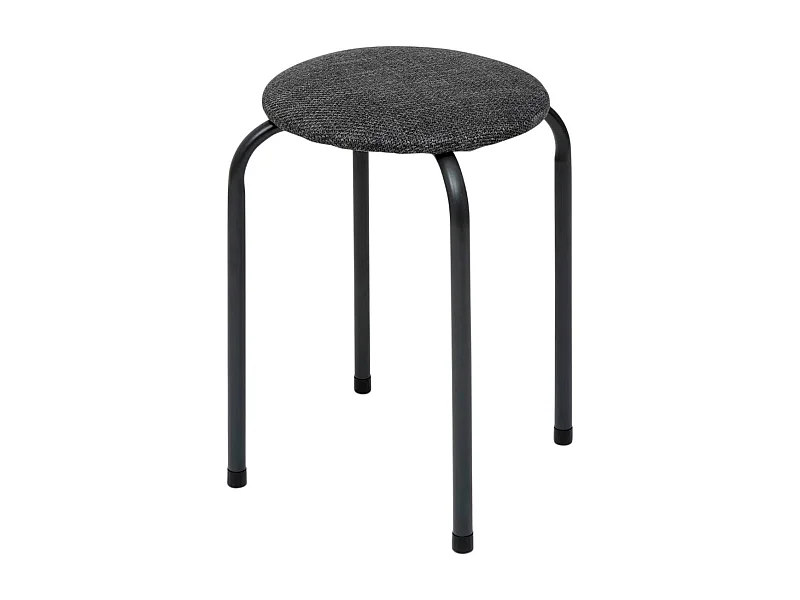 Tabouret Empilable en Métal "Chiné" 46cm Gris