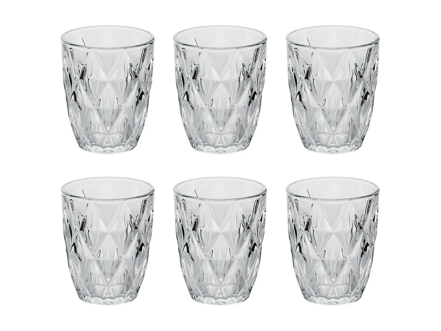 Lot de 6 Gobelets Bas "Lea" 28cl Transparent