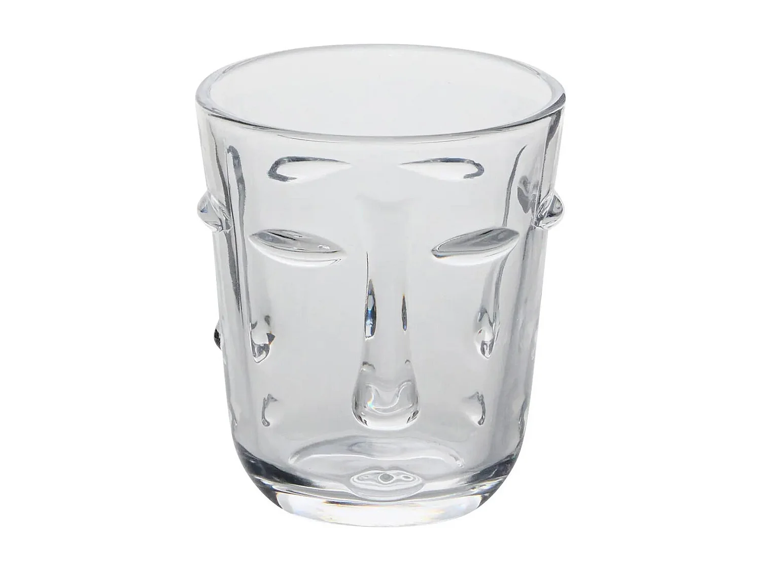 Lot de 6 Gobelets Bas "Visage" 30cl Transparent