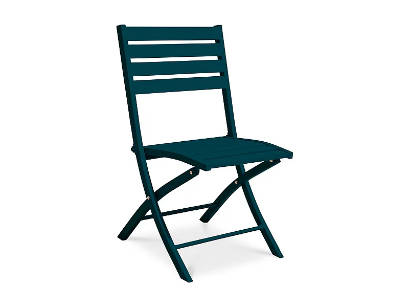 Chaise de Jardin Pliante "Marius" 82cm Bleu Canard