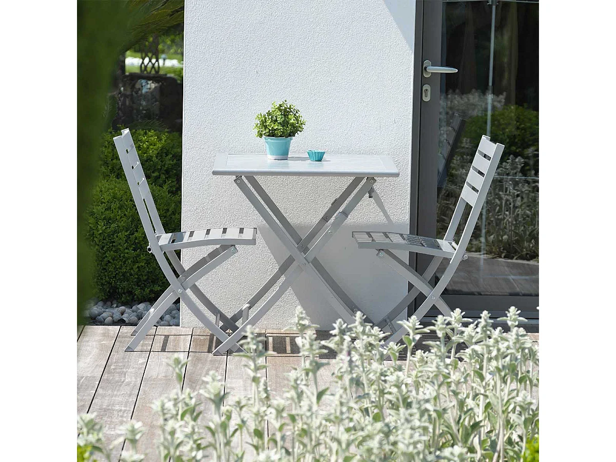 Chaise de Jardin Pliante "Marius" 82cm Gris