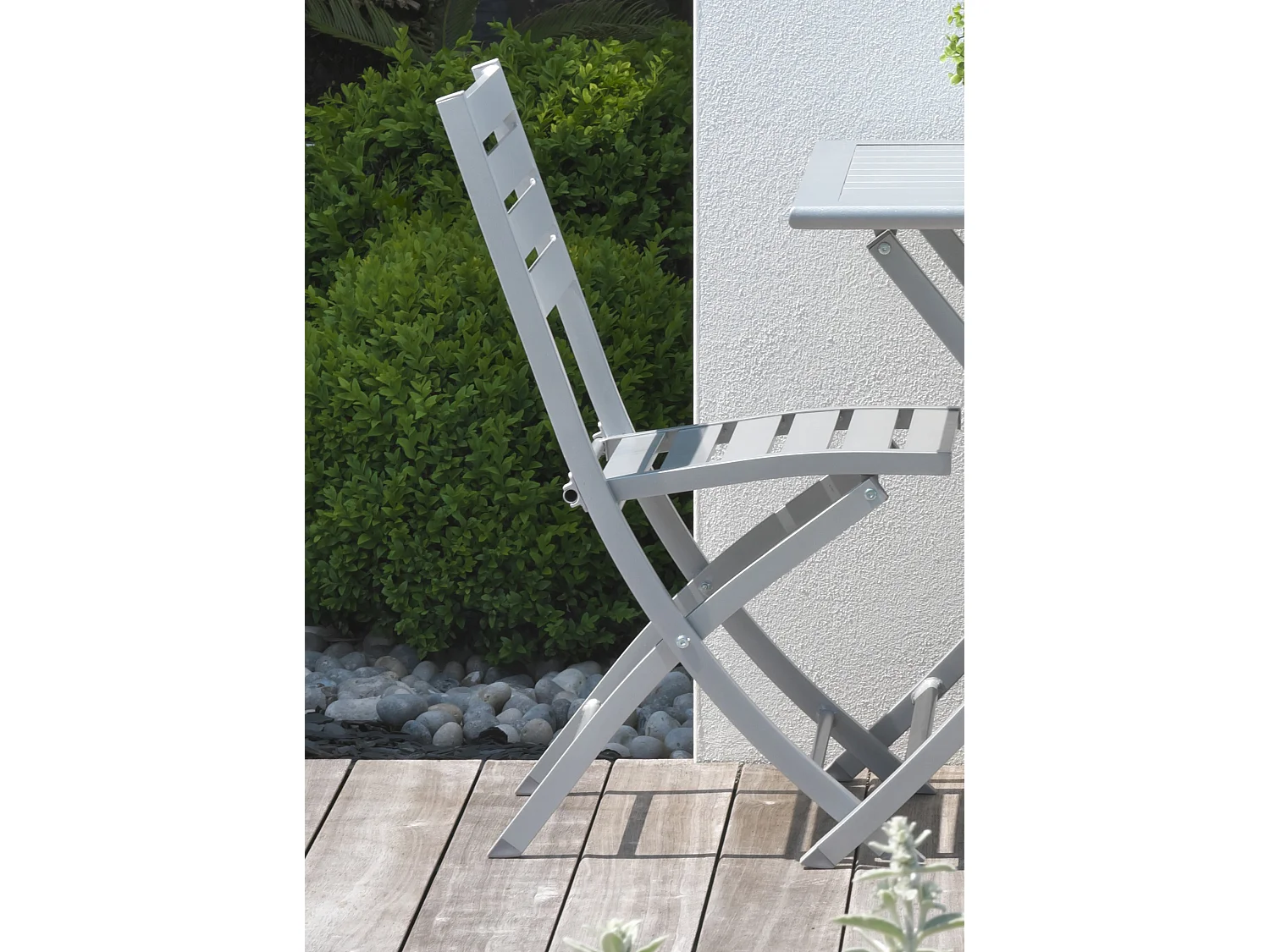 Chaise de Jardin Pliante "Marius" 82cm Gris