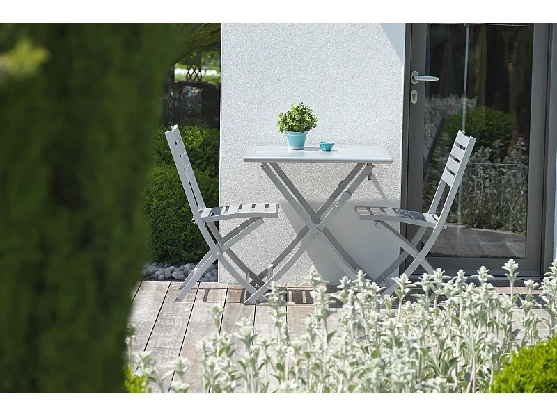 Chaise de jardin pliante en aluminium