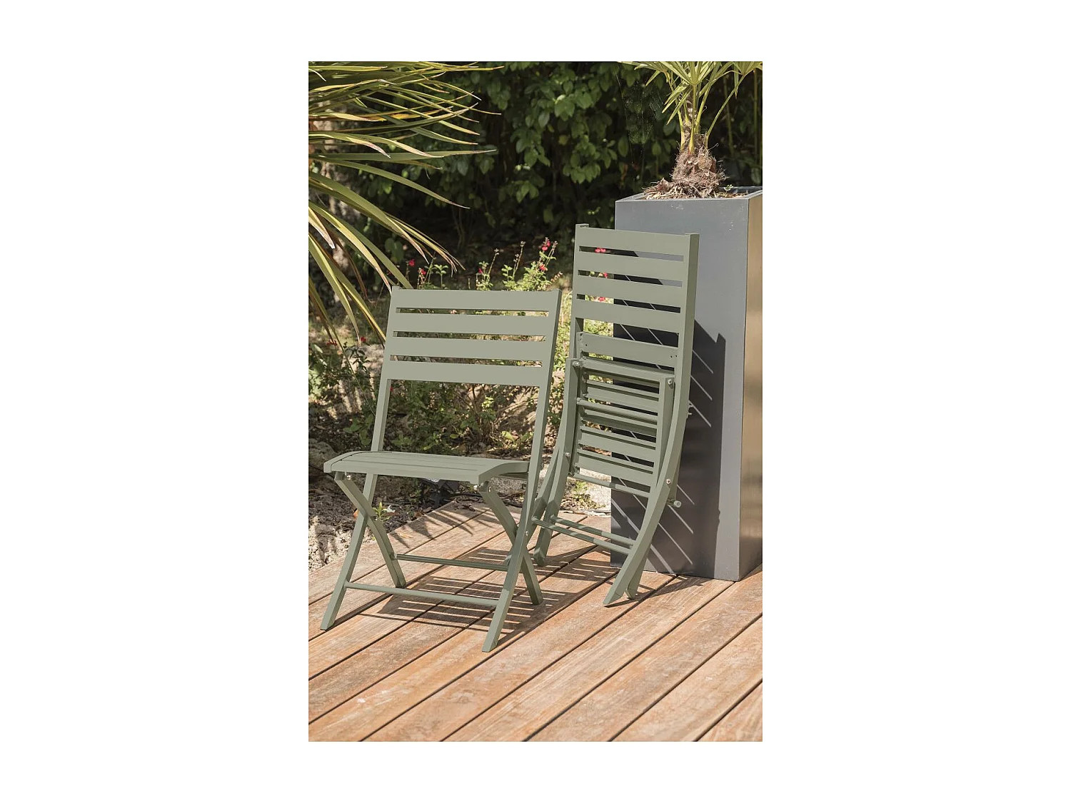 Chaise de Jardin Pliante "Marius" 82cm Kaki