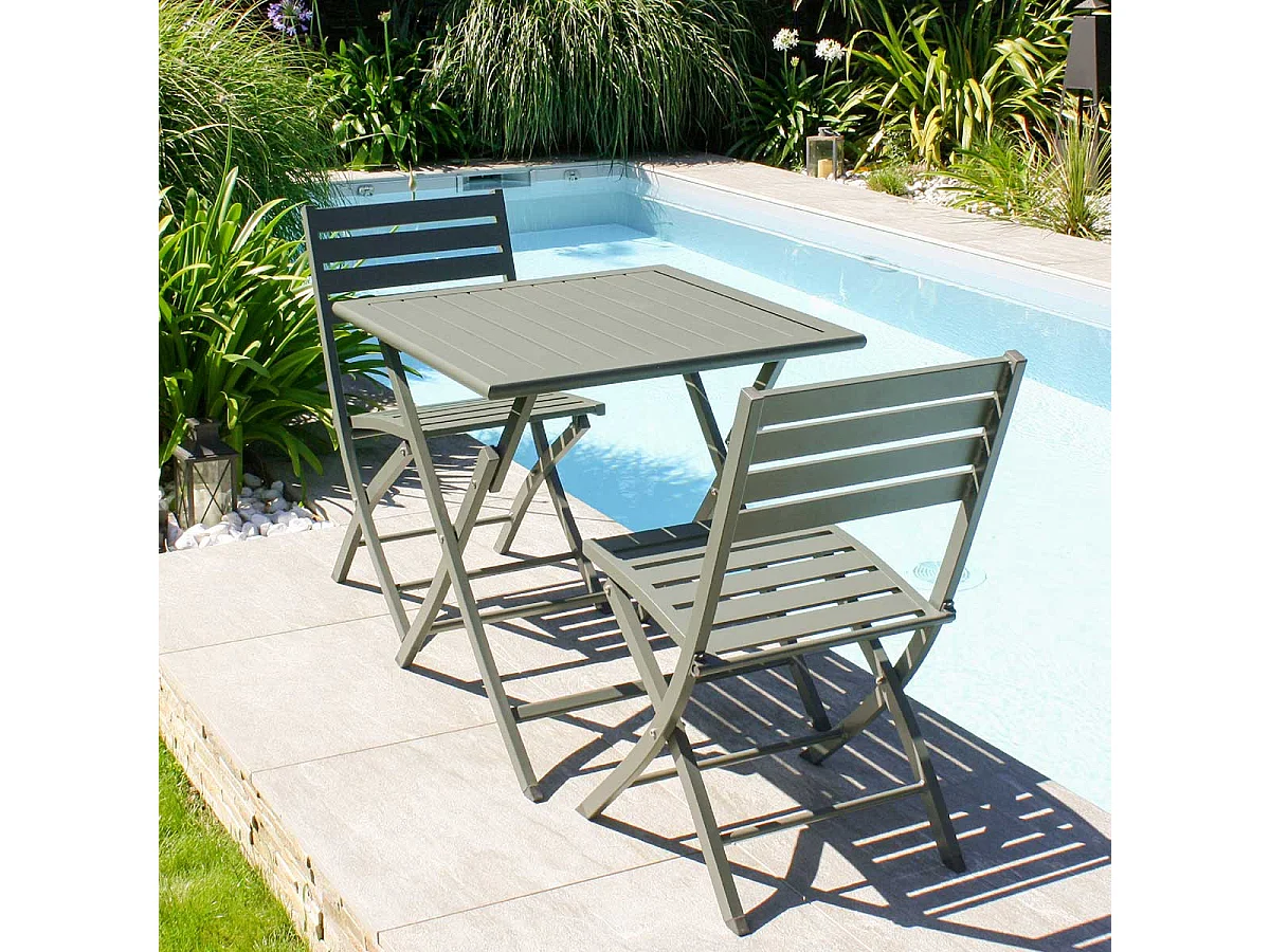 Chaise de Jardin Pliante "Marius" 82cm Kaki