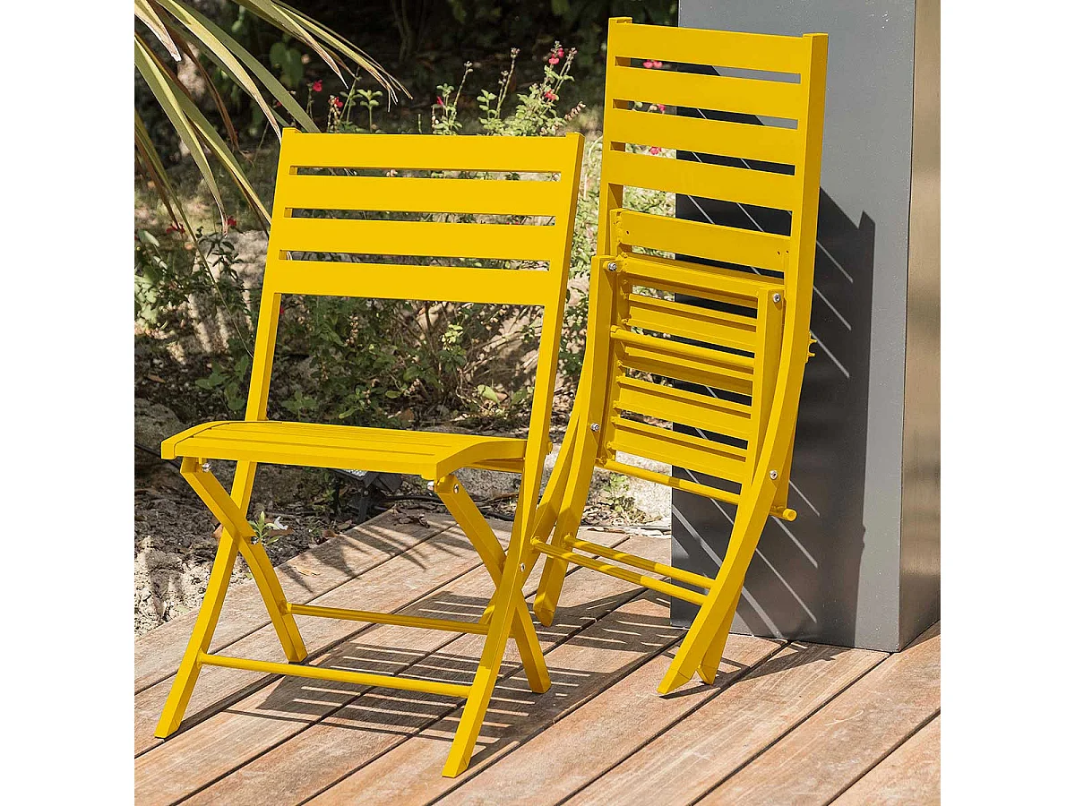 Chaise de Jardin Pliante "Marius" 82cm Moutarde