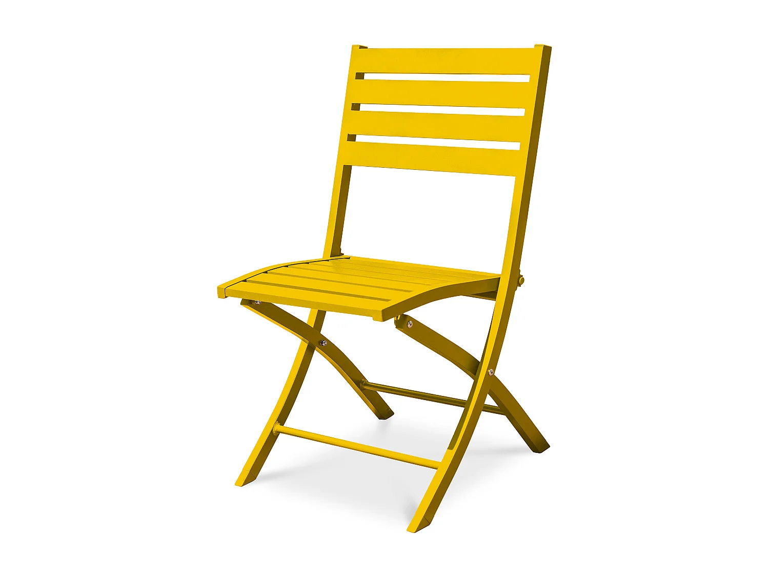 Klappbarer Gartenstuhl, Aluminium, senfgelb
