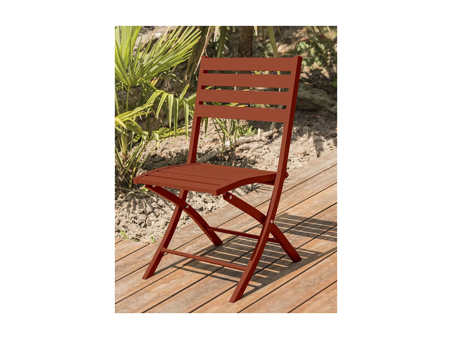 Chaise de Jardin Pliante "Marius" 82cm Terracotta