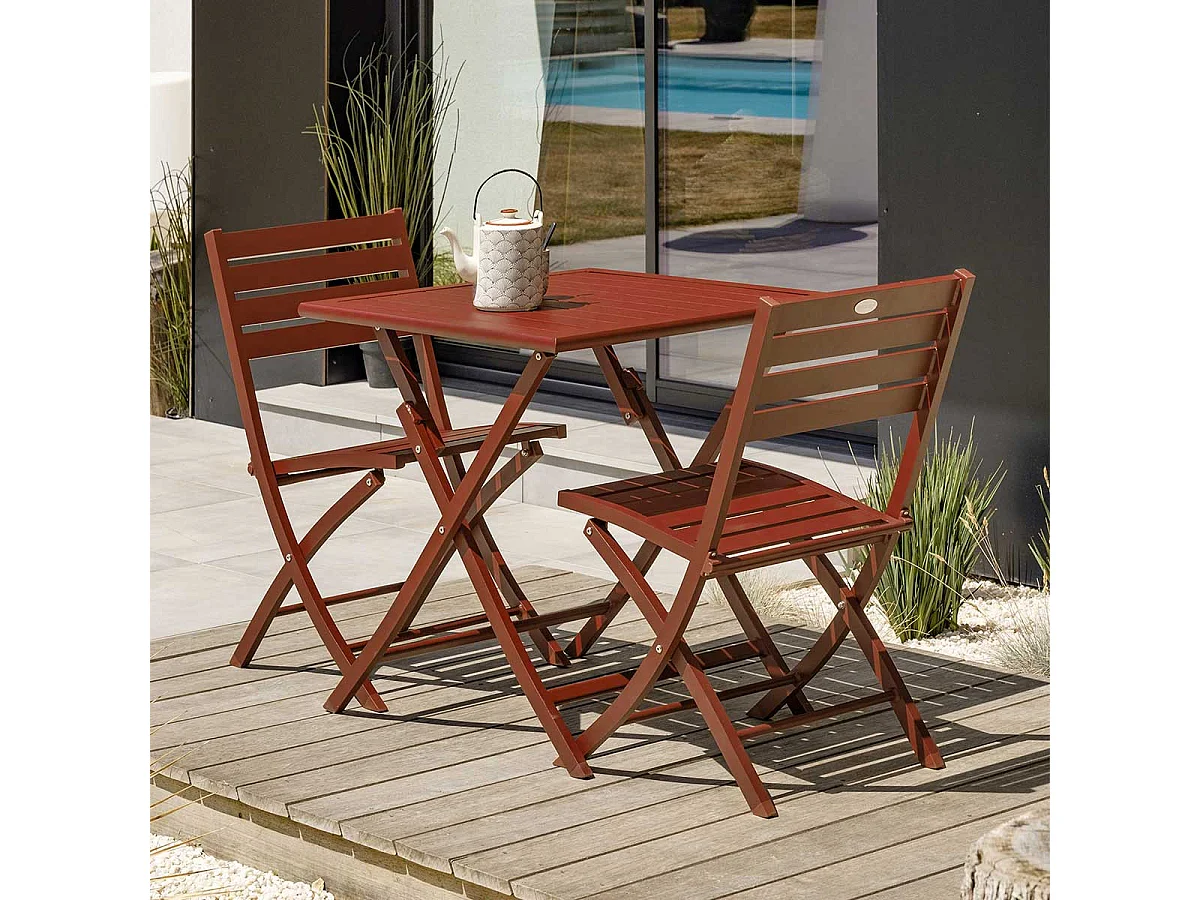 Chaise de Jardin Pliante "Marius" 82cm Terracotta