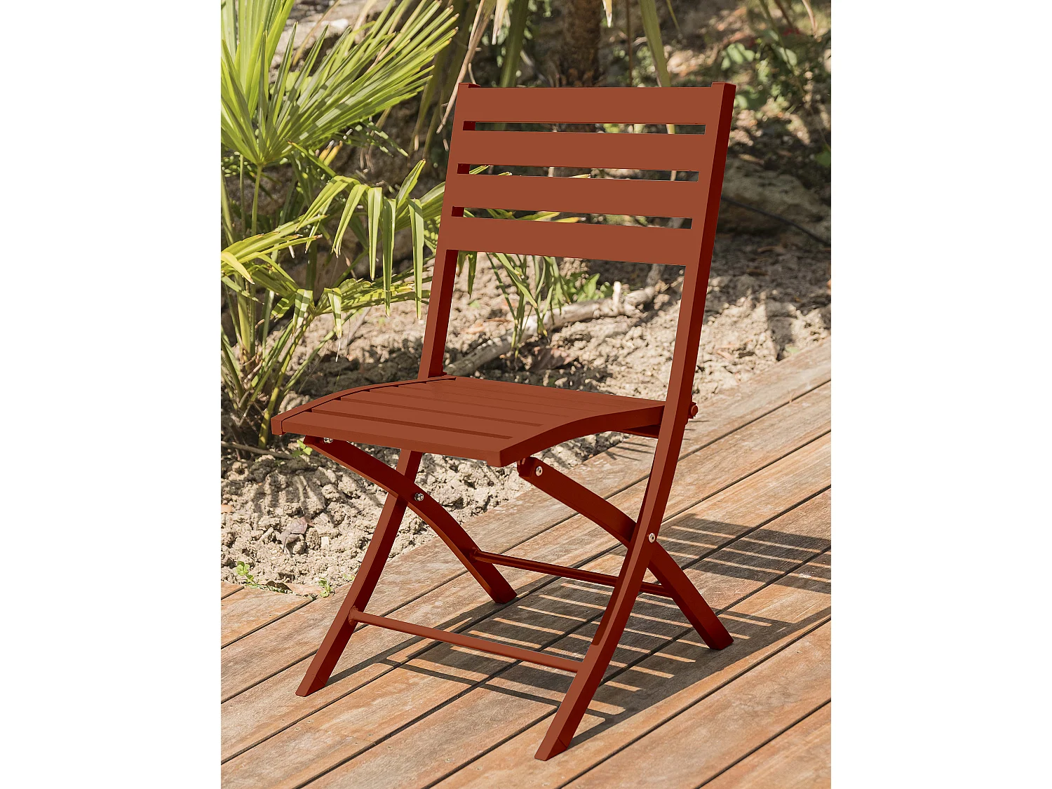 Chaise de Jardin Pliante "Marius" 82cm Terracotta