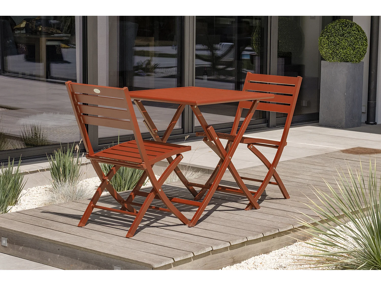 Chaise de Jardin Pliante "Marius" 82cm Terracotta