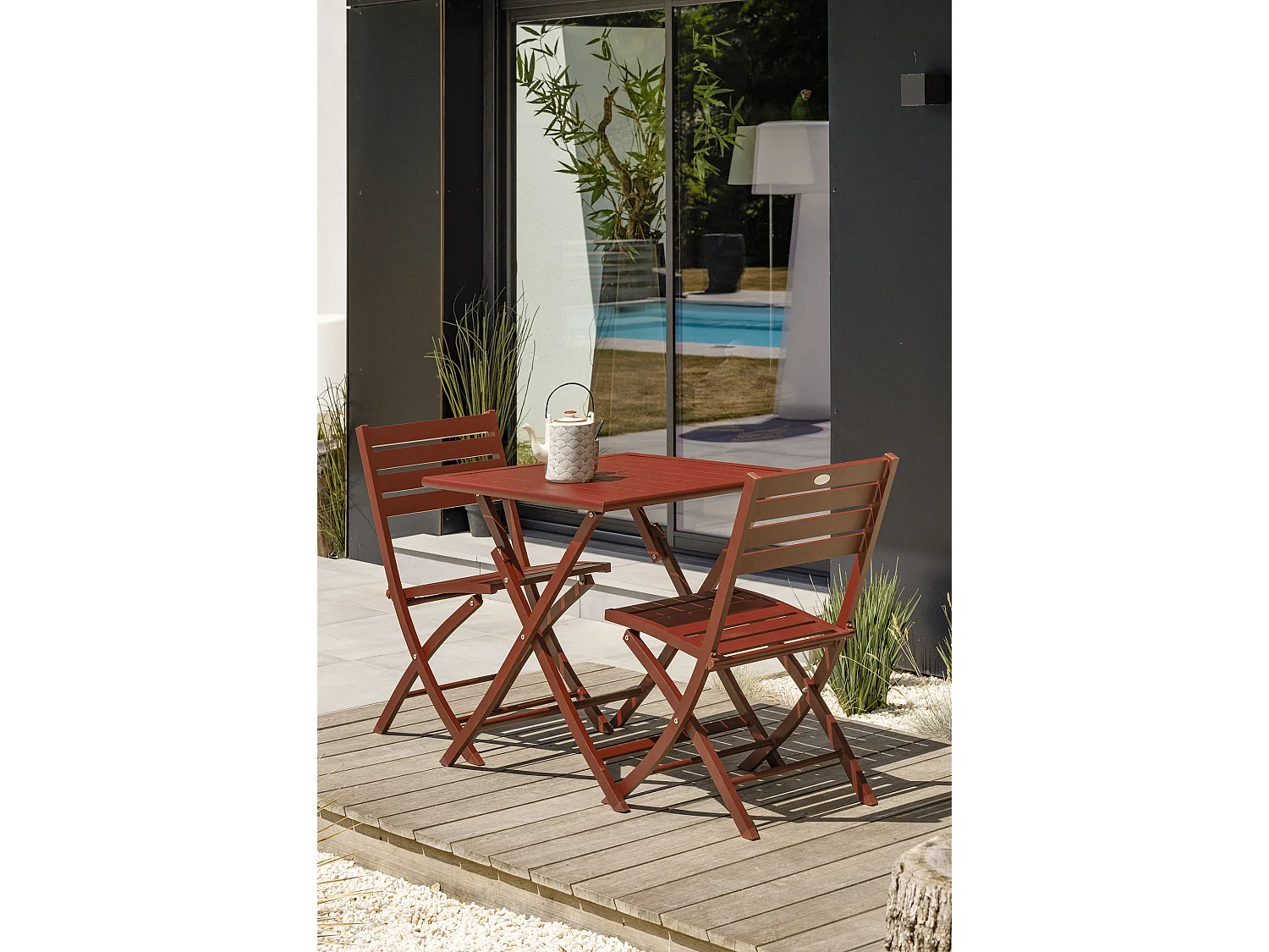 Chaise de Jardin Pliante "Marius" 82cm Terracotta