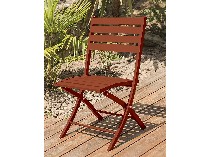 Chaise de jardin pliante en aluminium