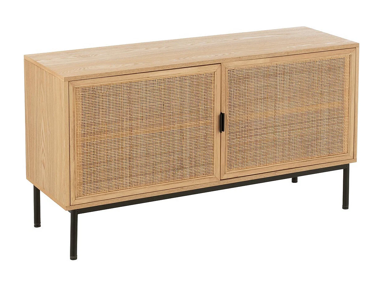 Meuble TV Cannage "Kory" 120cm Naturel