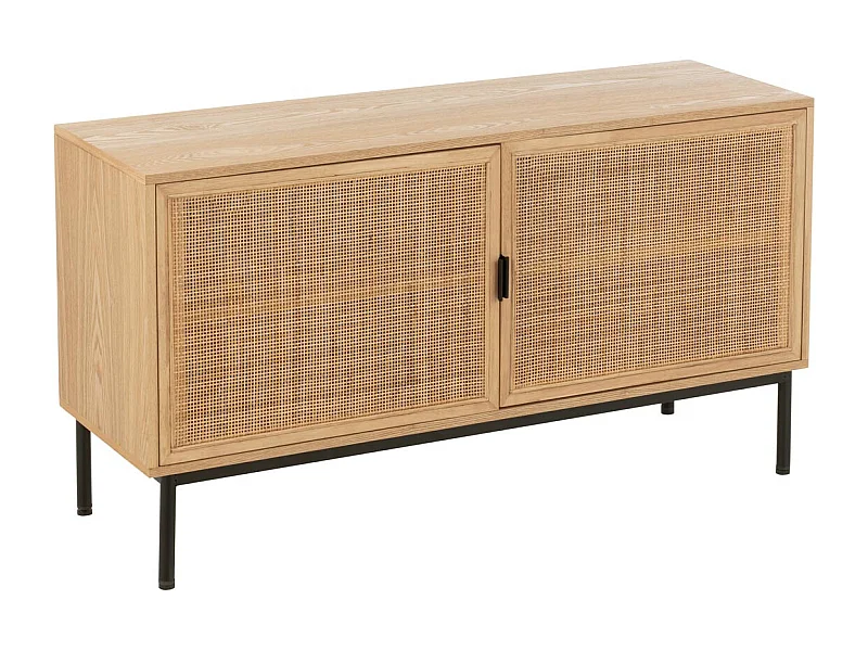 Meuble TV Cannage "Kory" 120cm Naturel