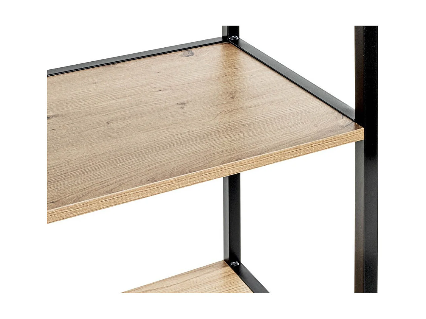 Étagère Bibliothèque 5 Niveaux "Miranda" 167cm Chêne & Noir