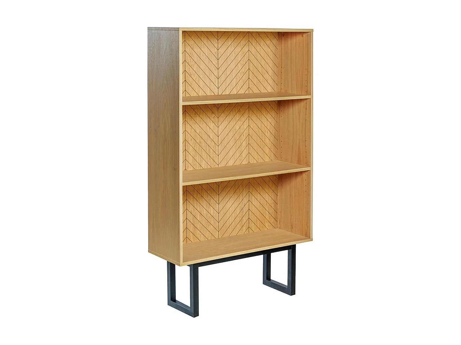 Bibliothèque 3 Niveaux "Camden" 150cm Naturel