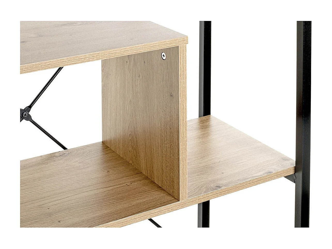 Étagère Bibliothèque "Miranda" 163cm Chêne & Noir