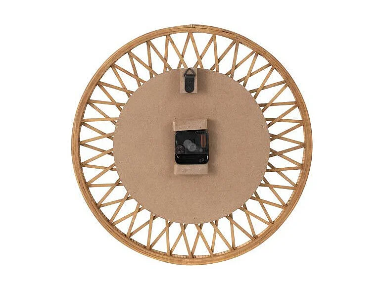 Horloge Murale en Rotin "Wonder" 40cm Naturel