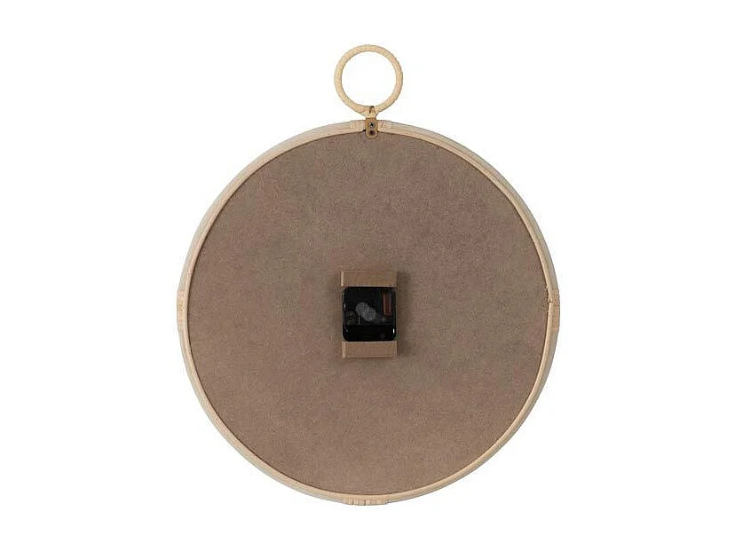 Horloge Murale en Rotin "Kyr" 48cm Blanc