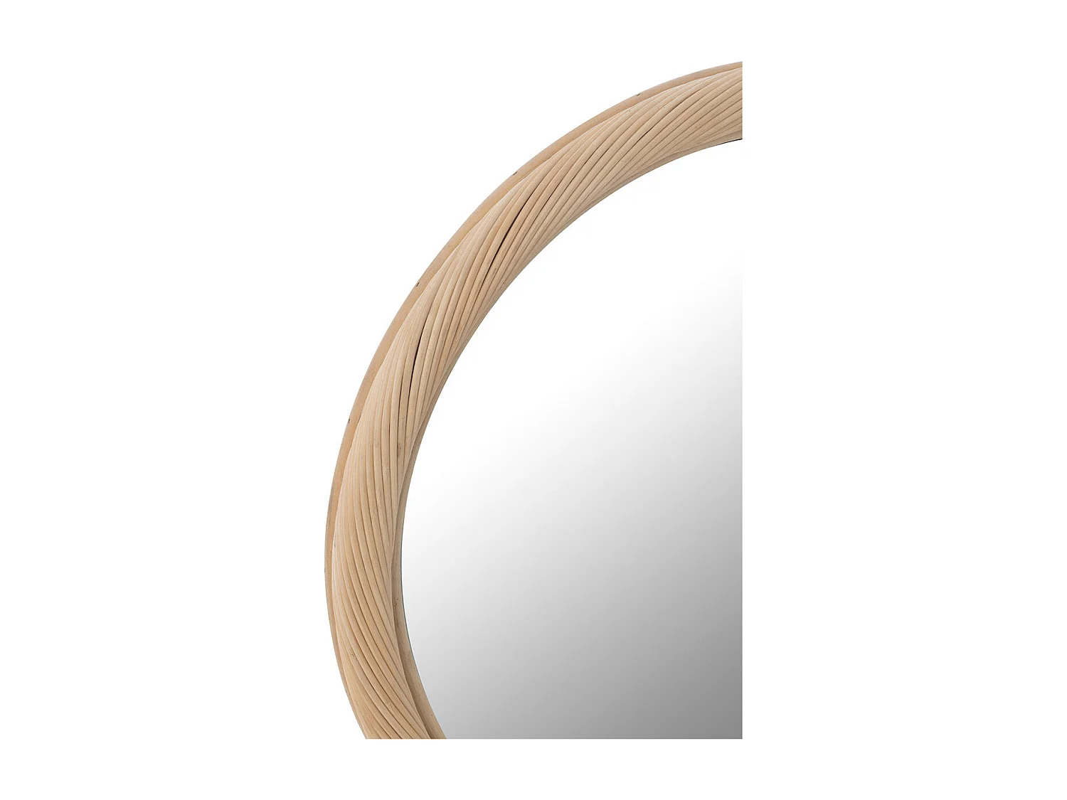 Miroir Mural en Rotin "Dwayne" 50cm Naturel