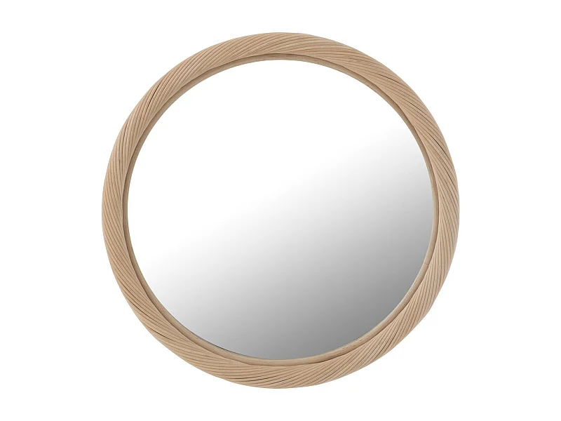 Miroir Mural en Rotin "Dwayne" 50cm Naturel
