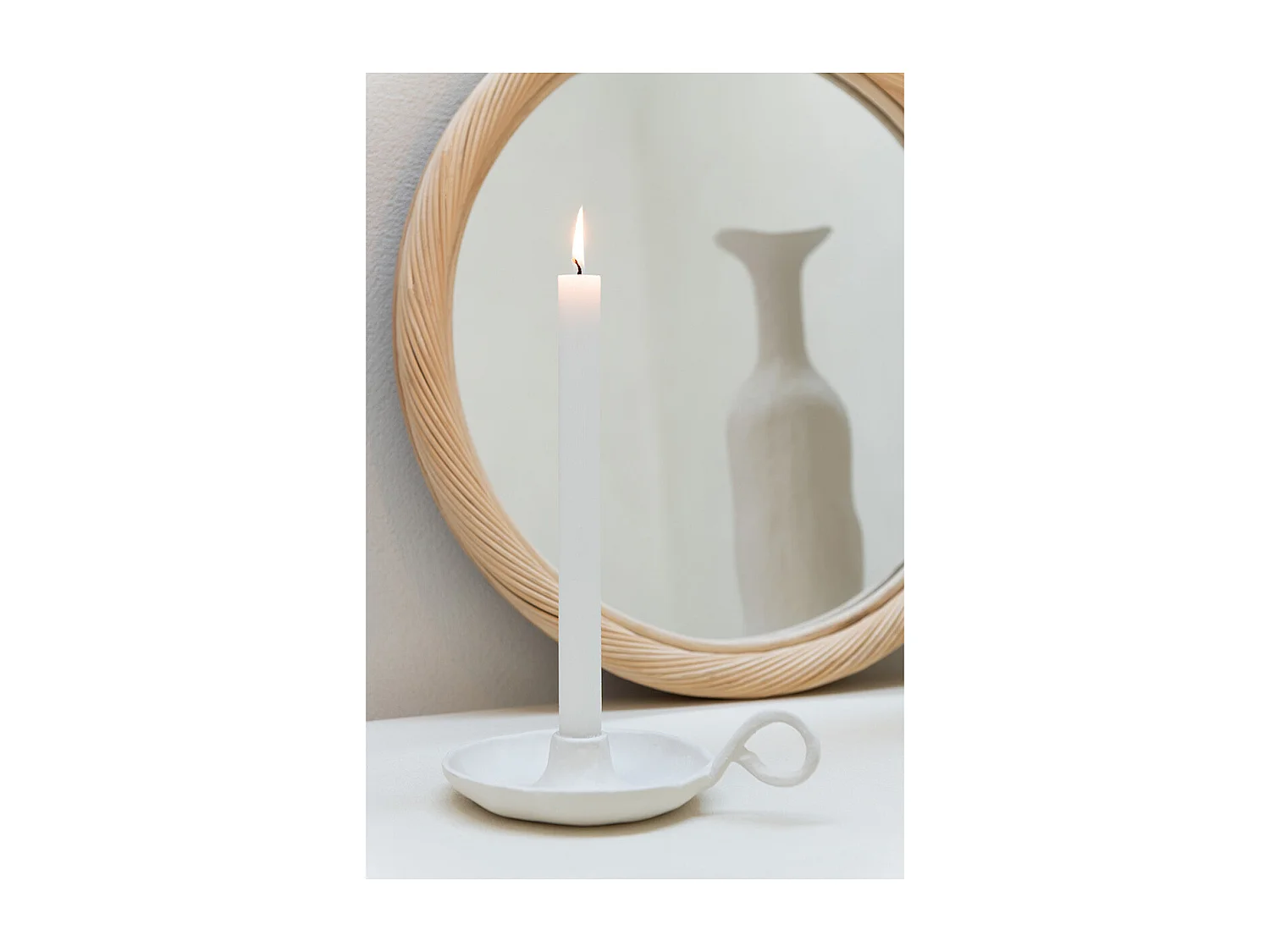 Miroir Mural en Rotin "Dwayne" 66cm Naturel