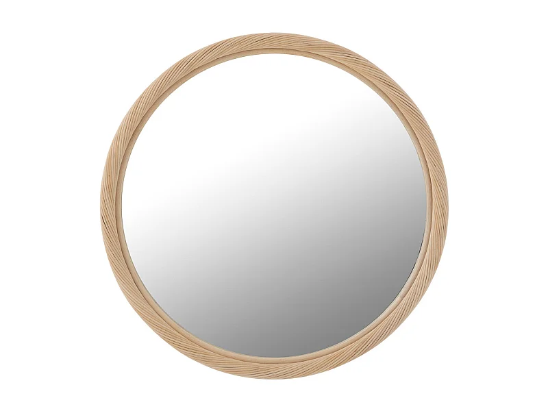 Miroir Mural en Rotin "Dwayne" 66cm Naturel