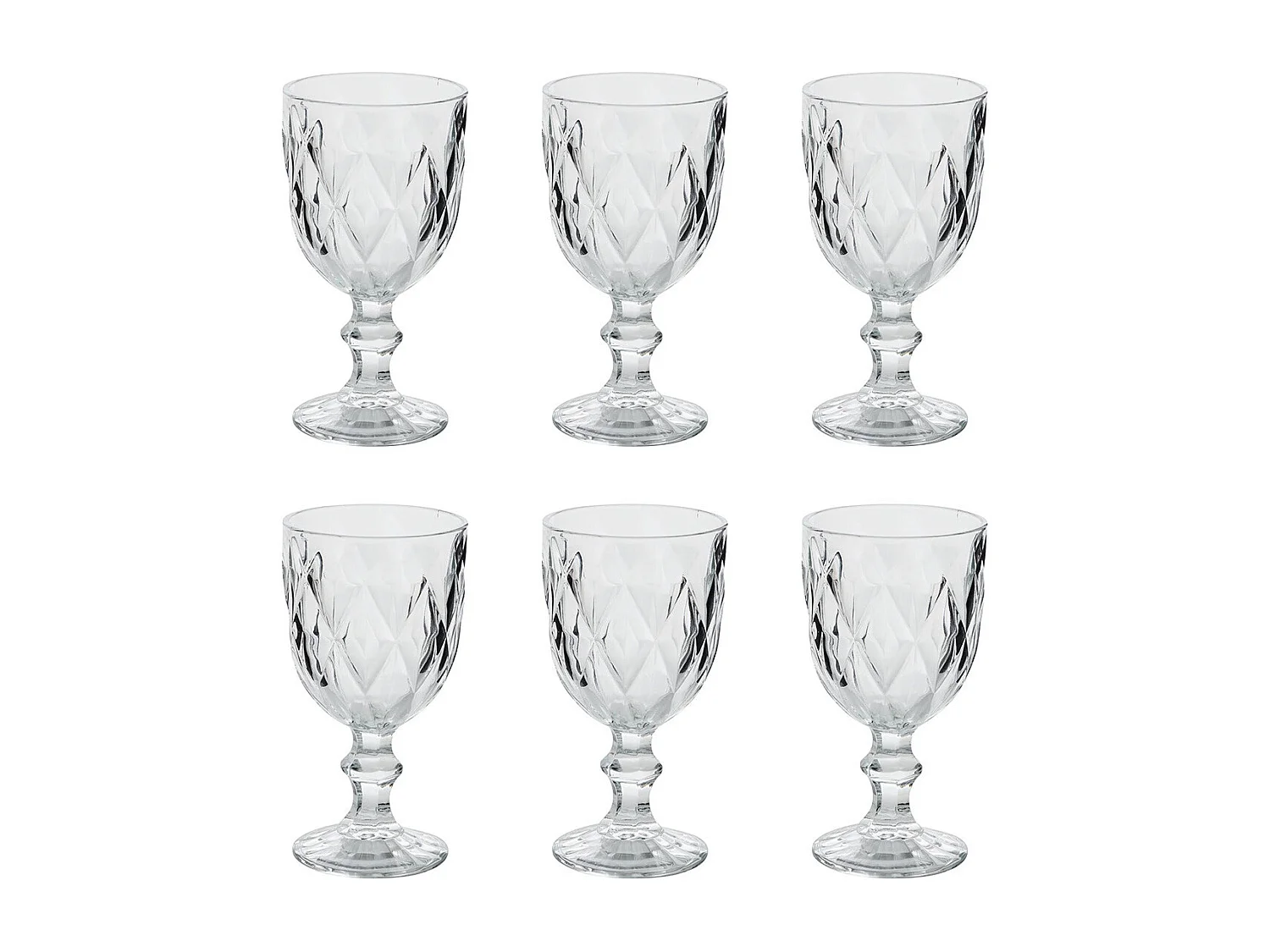 Lot de 6 Verres à Vin "Lea" 23cl Transparent