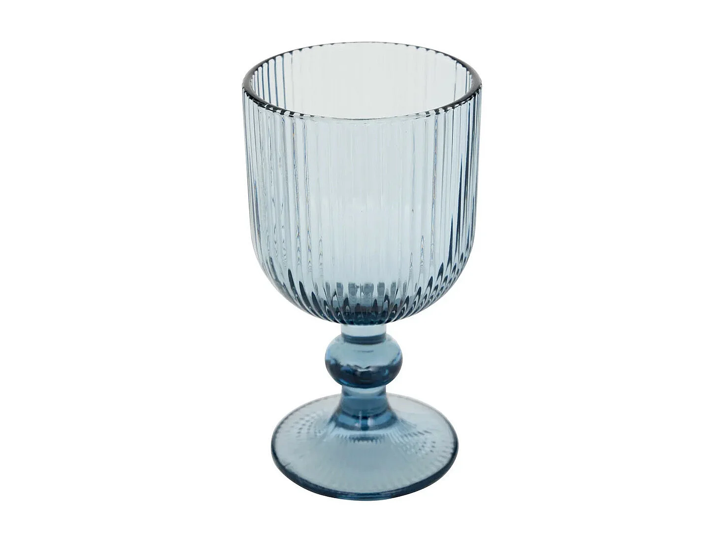 Lot de 6 Verres à Vin Strie "Ema" 25cl Bleu
