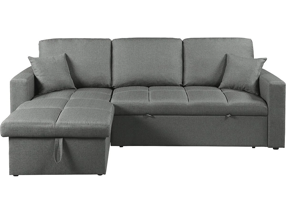 Divano angolare trasformabile/reversibile a bolle d'aria "Alain" - 3 posti - Grigio