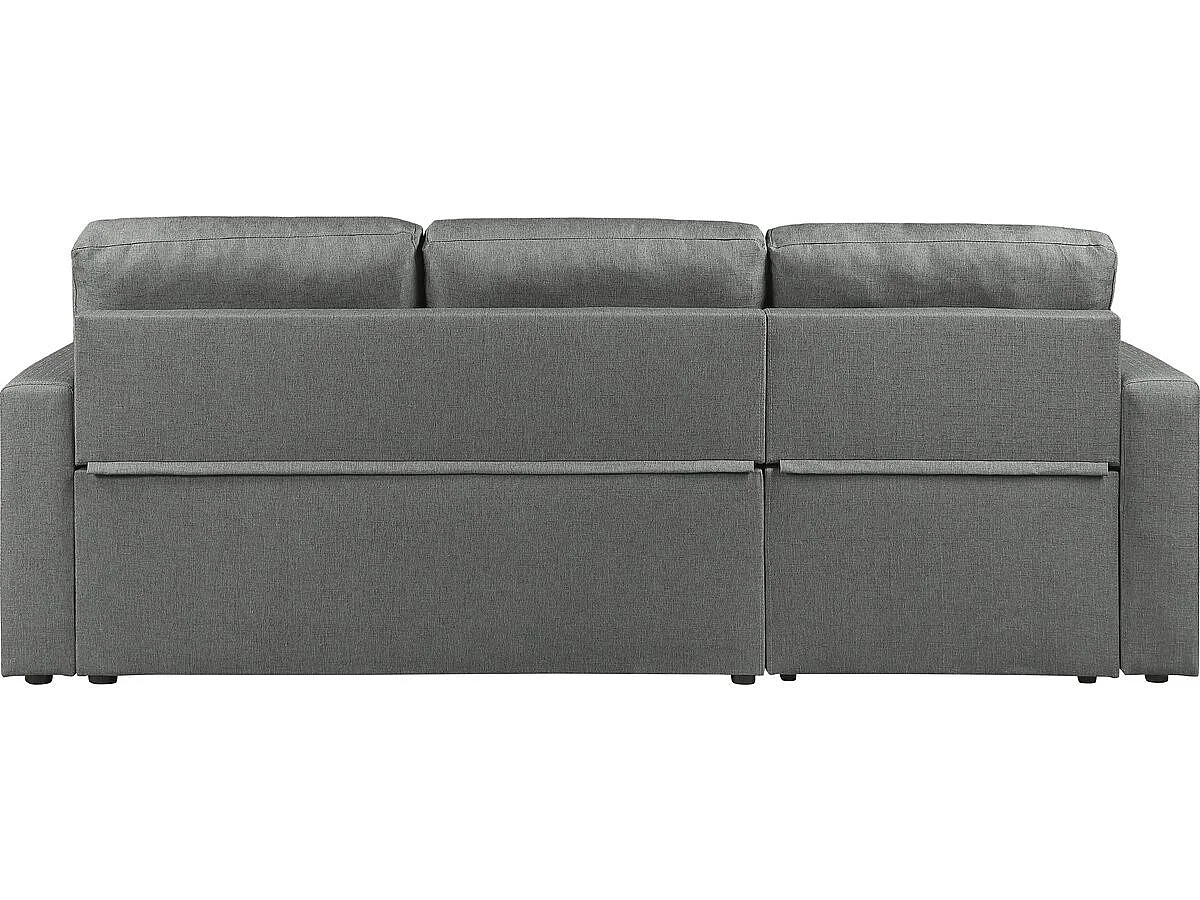 Divano angolare trasformabile/reversibile a bolle d'aria "Alain" - 3 posti - Grigio