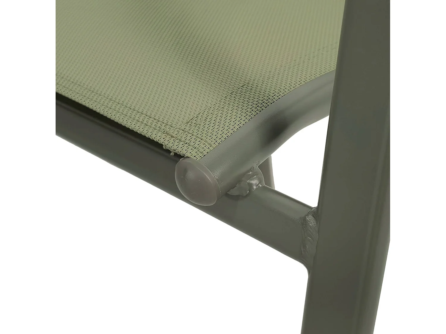 Table de jardin extensible aluminium + 10 assises kaki - Elora/Amara