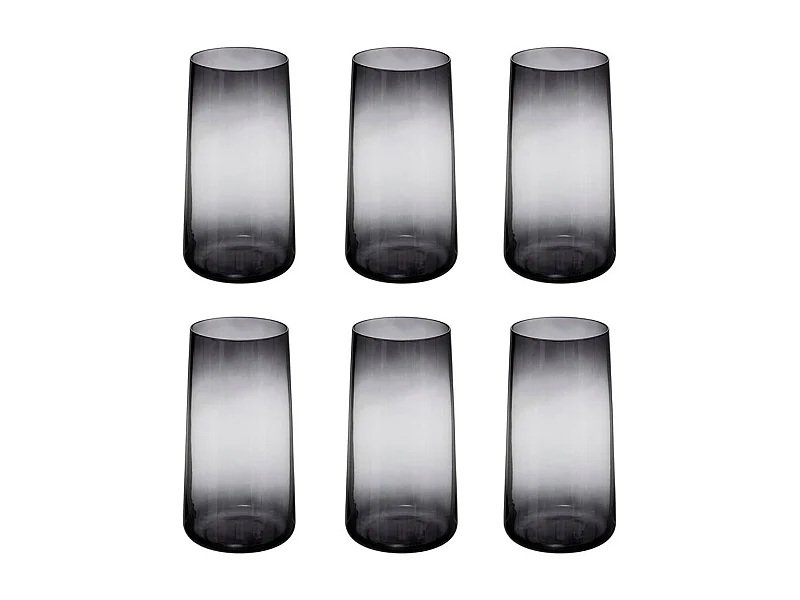 Lot de 6 Gobelets Hauts Trapèze "Inuit Dreams" 54cl Gris