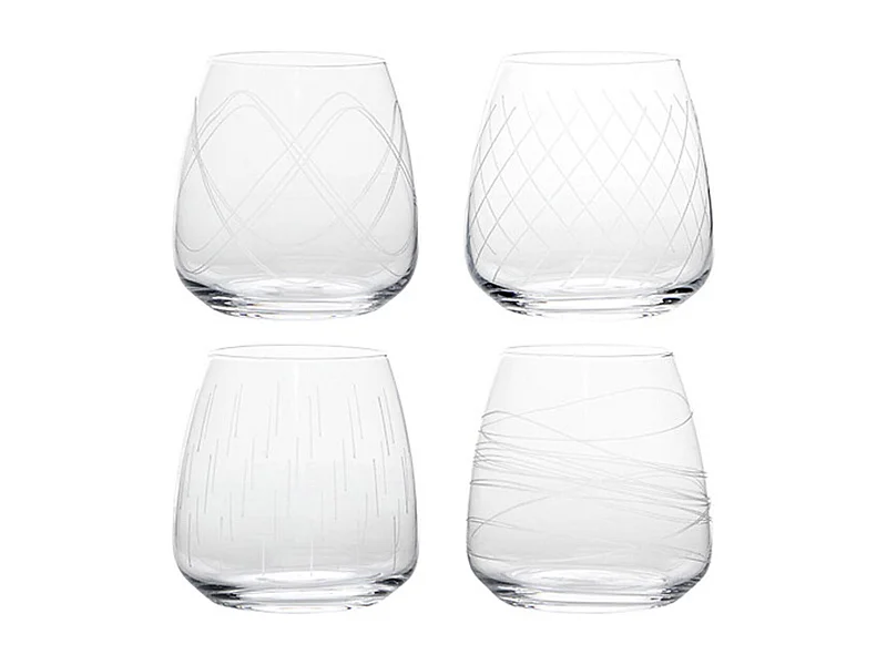 Lot de 4 Gobelets Bas "Talia" 40cl Transparent